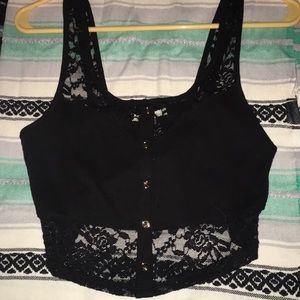 Cropped Lacey top